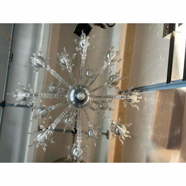 Contemporary "Ca Rezzonico" With Flowers And Leaves Murano Glass Chandelier
