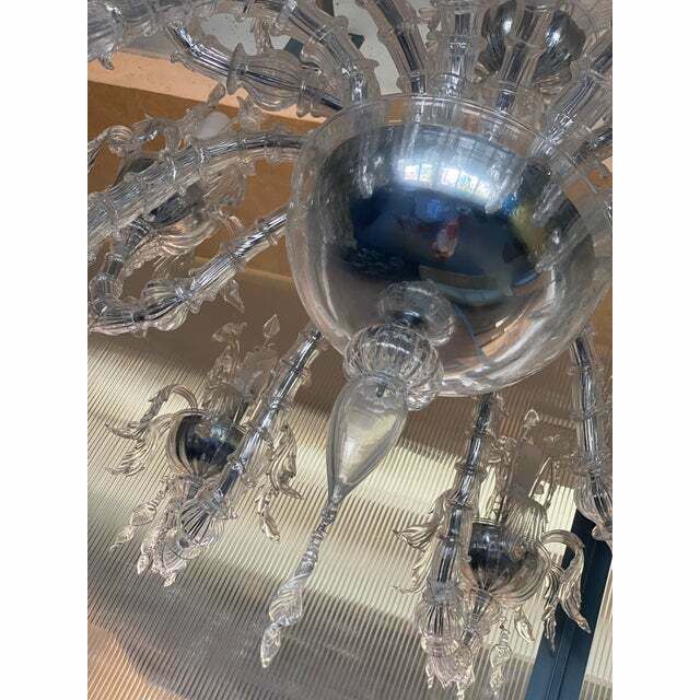 Contemporary "Ca Rezzonico" With Flowers And Leaves Murano Glass Chandelier photo for sale