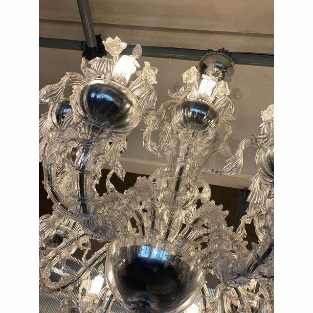 Lighting Contemporary "Ca Rezzonico" With Flowers And Leaves Murano Glass Chandelier photo