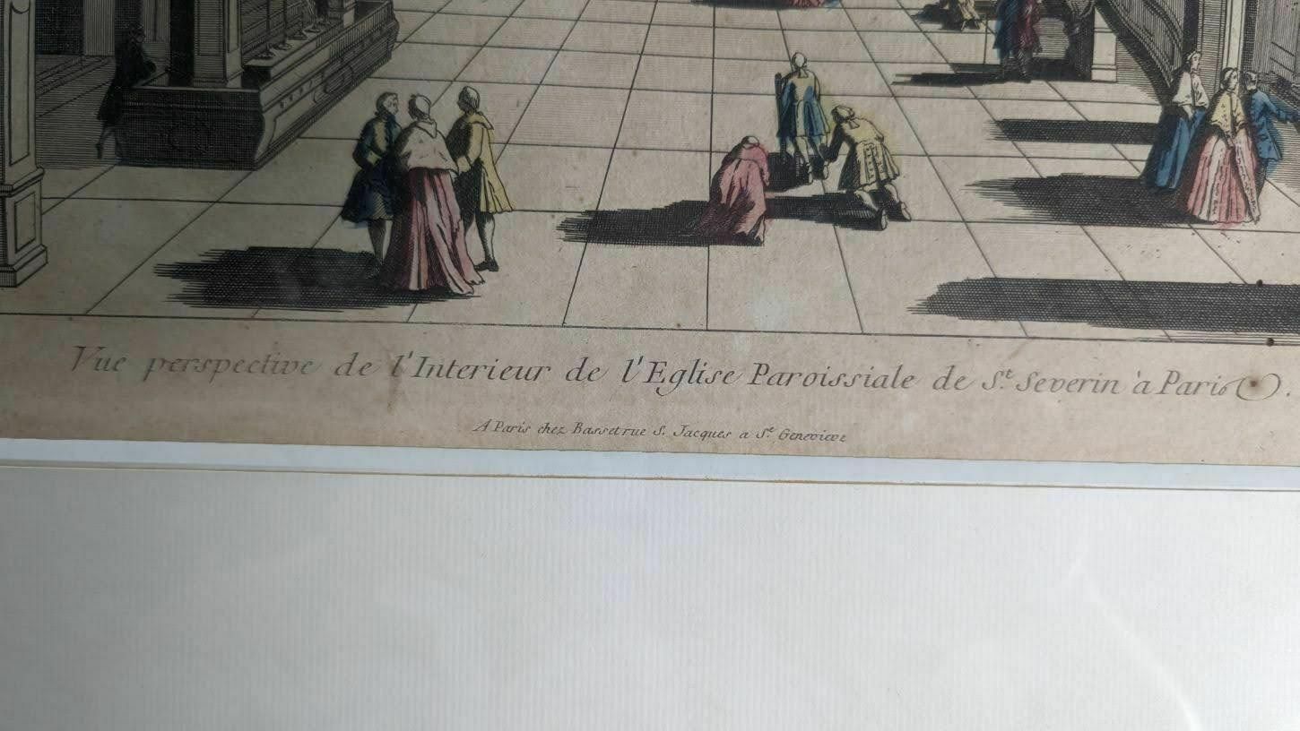 Engraving Optical View The View Of The Interior Of The Saint Séverin Basilica In Paris photo furniture