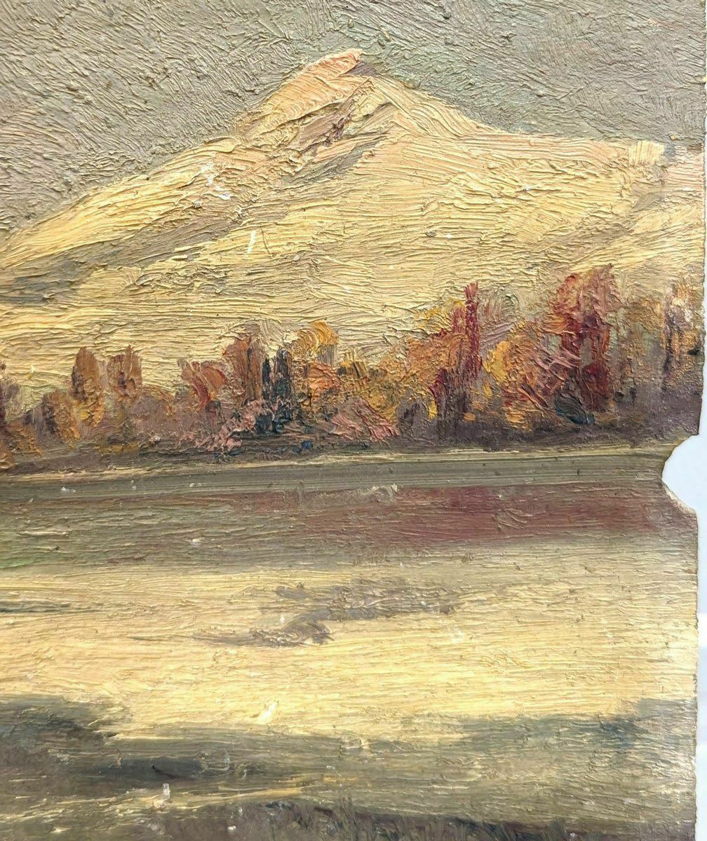 Oil On Canvas French School 20th Century Mountain Landscape photo furniture