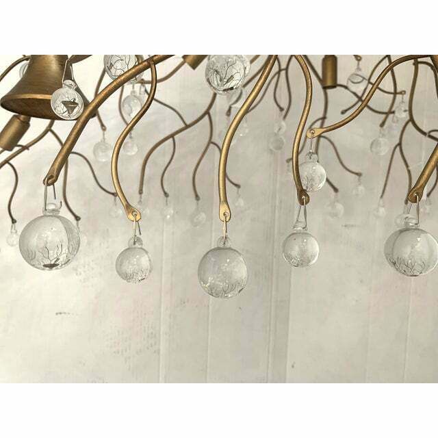 Contemporary Oval Gold Boughs And Cristals Chandelier photo furniture