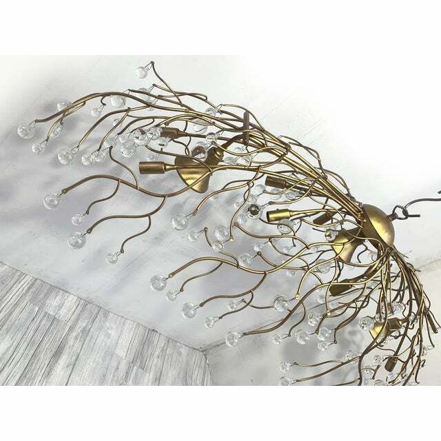 Contemporary Oval Gold Boughs And Cristals Chandelier photo Lighting