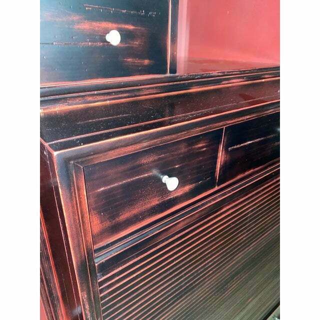 1980s Classic Bookcase Of High Italian Craftsmanship From The 80s With Tv Shelf Or Bar photo vintage