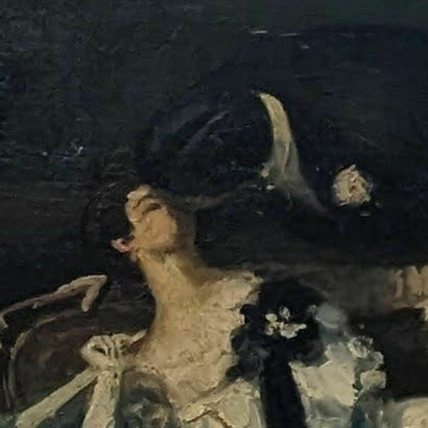 Gallant Scene Painting "The Kiss" From The 1900s photo Art