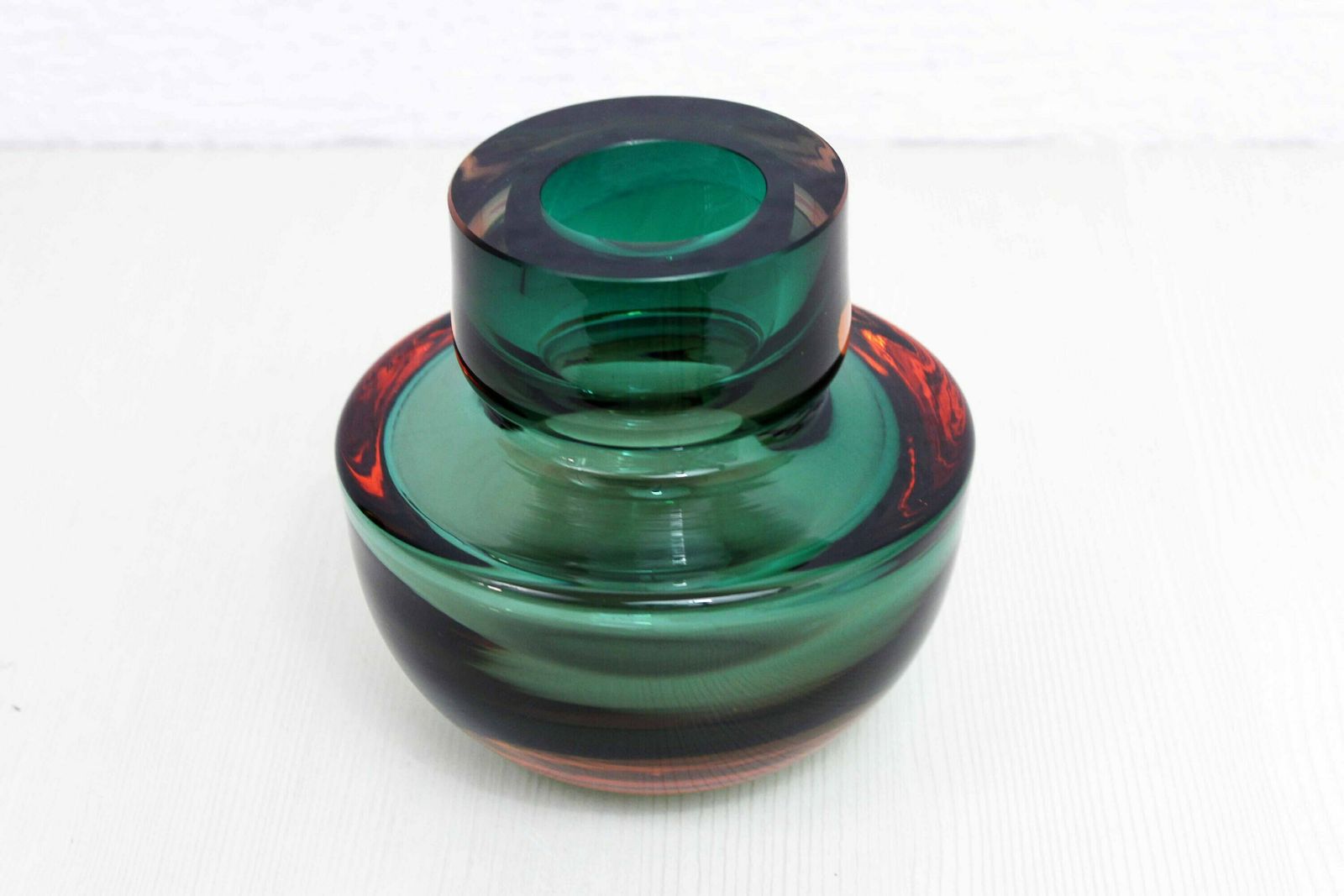 Italian Murano Glass Sommerso Vase, 1970s Murano Vase photo Home Decor