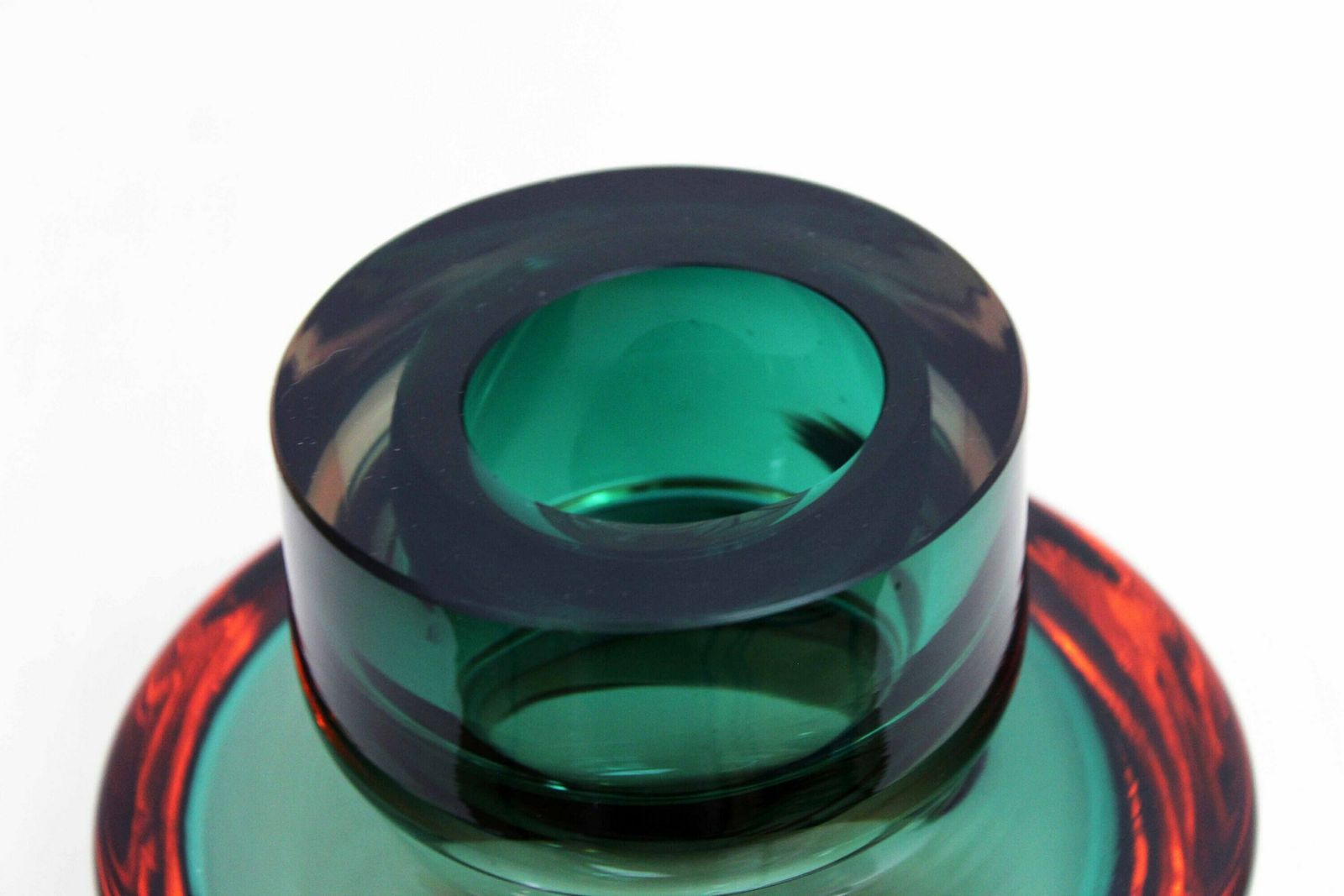 Italian Murano Glass Sommerso Vase, 1970s Murano Vase photo 322.0