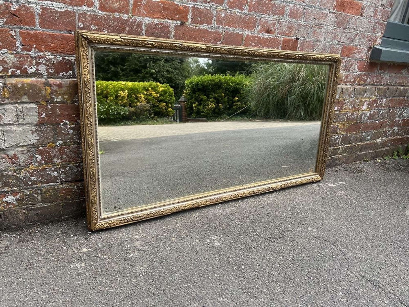 A Delightful Good Size Antique French 19th C Silver/Gilt Framed Mirror photo 750.0
