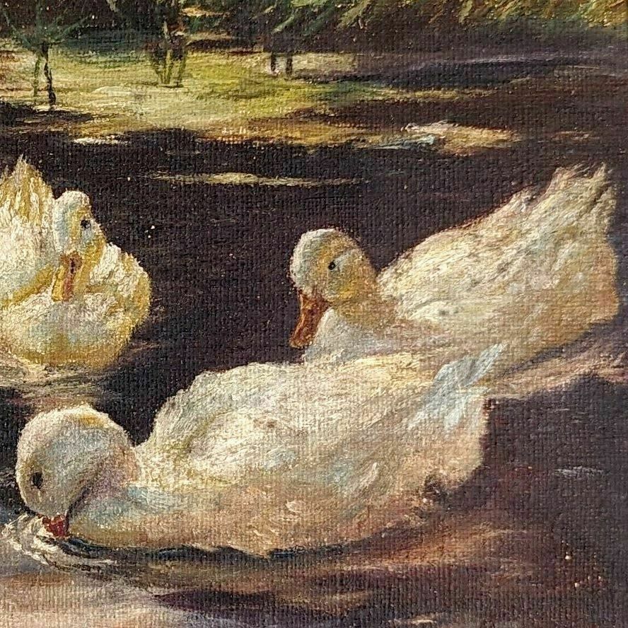 The Swan Pond French School Early 20th Century photo Art
