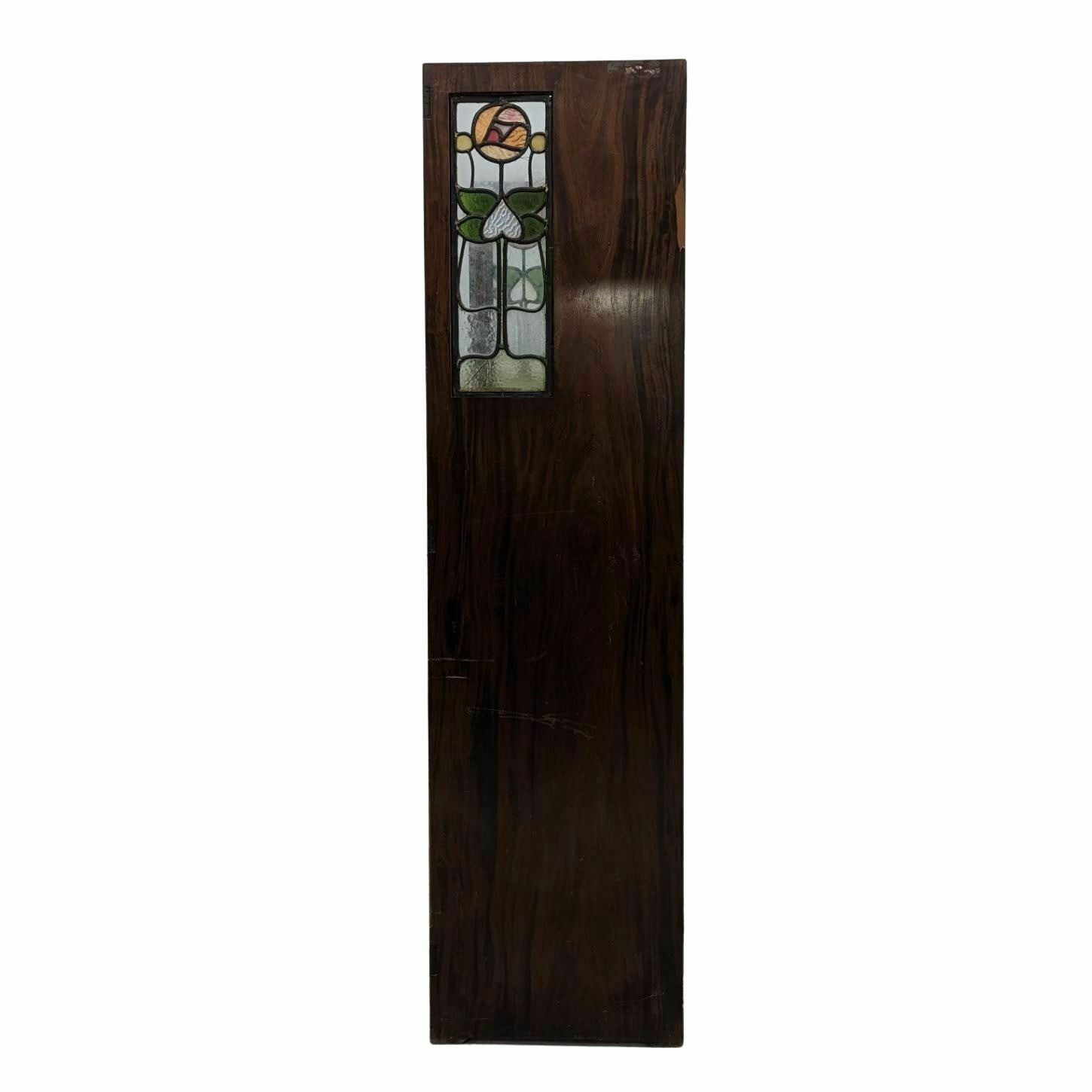 Secretaire In Art Nouveau Rosewood With Stained Glass photo vinterior