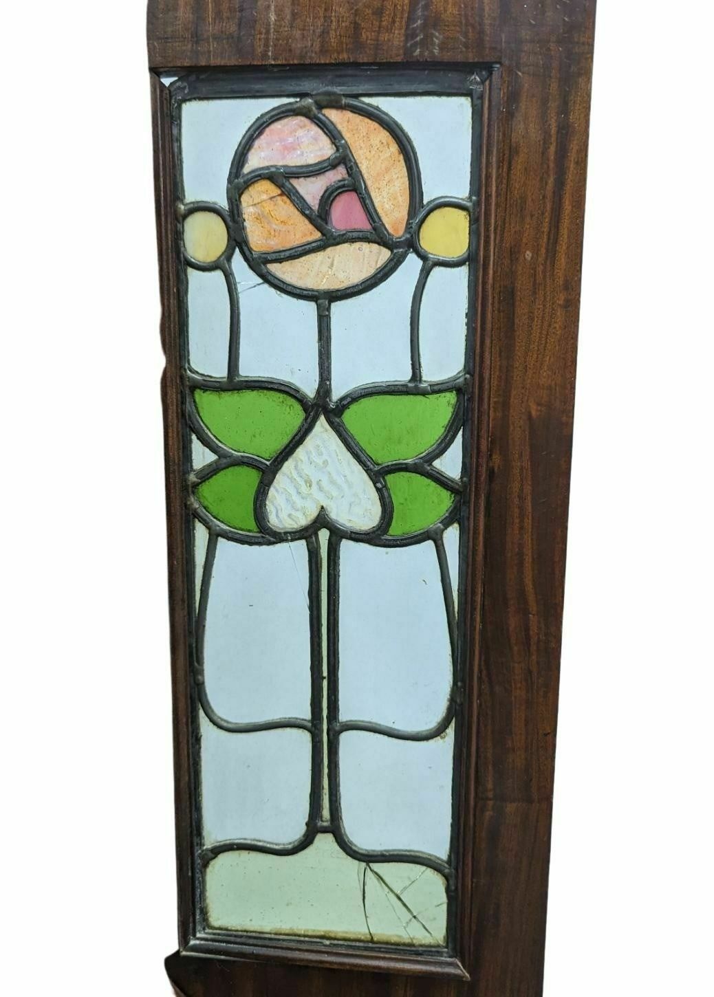 Secretaire In Art Nouveau Rosewood With Stained Glass photo buy