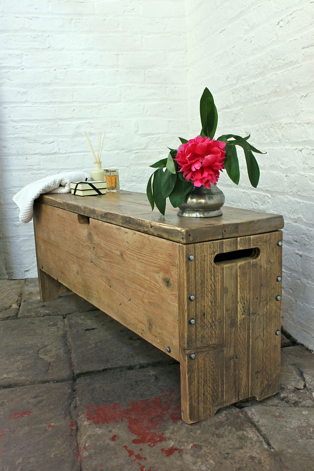 Millar Reclaimed Scaffolding Board Storage Bench / Bedding Box / Toy Box   Made To Measure Furniture
