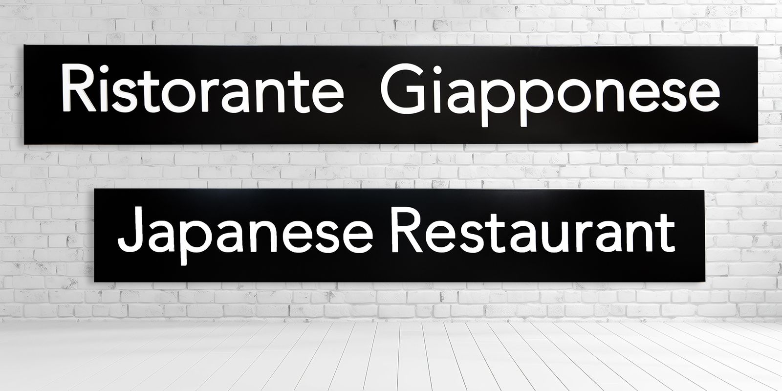 Black Painted Led Luminous Signs With Plexiglas Writing.