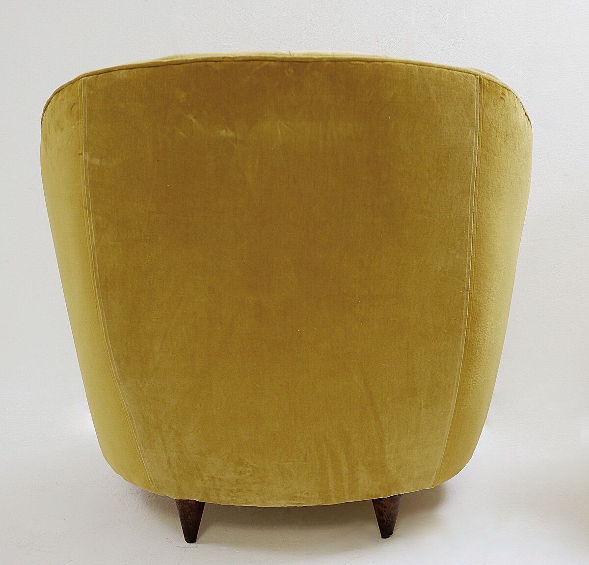 Pair Of Italian Yellow Velvet Armchairs By Gio Ponti photo 3700.0