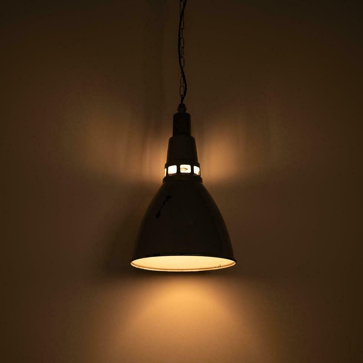 Vintage Industrial Large Duck Egg Green Factory Pendant By Thorlux photo vinterior