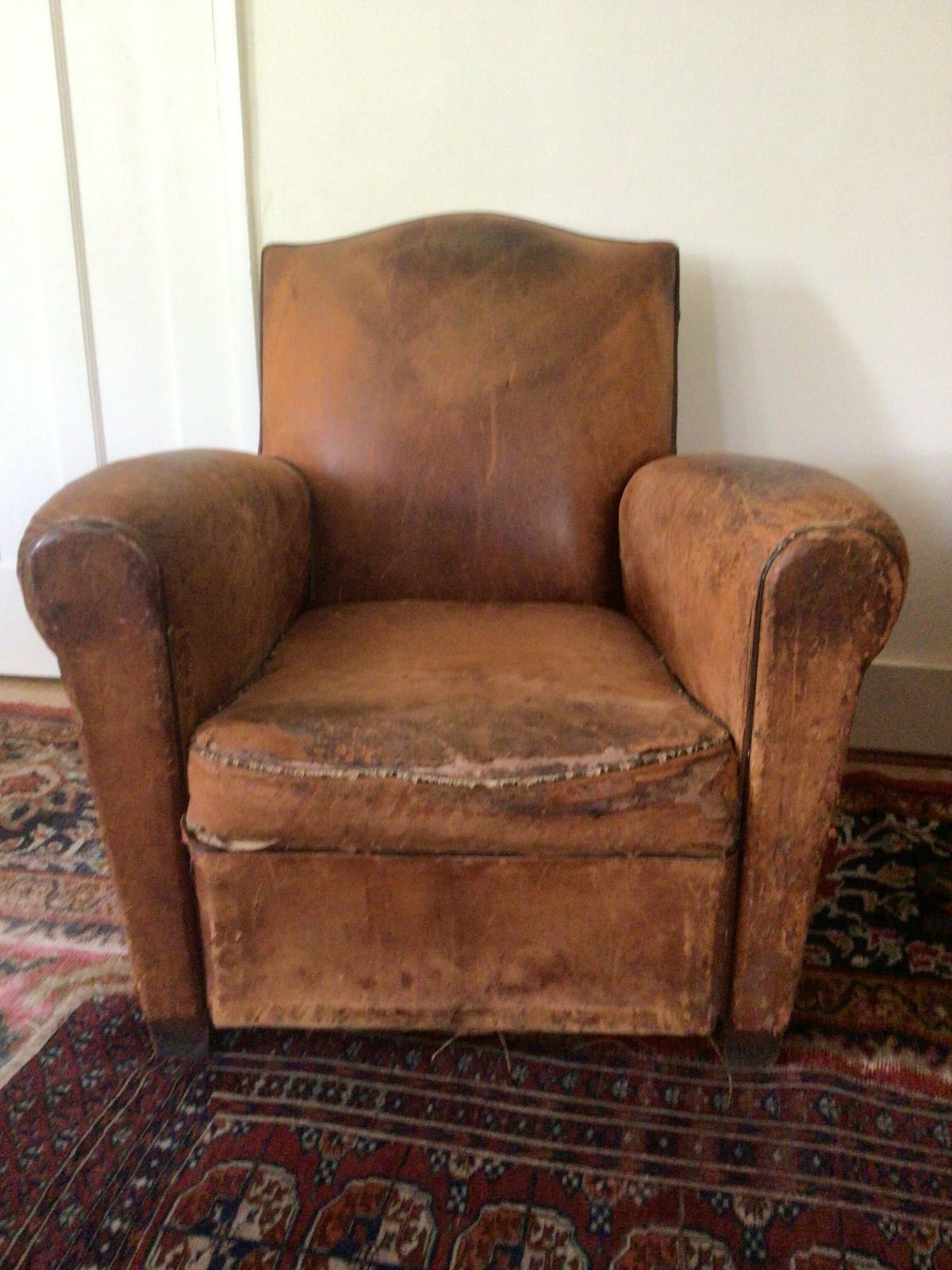 Pair Of Art Deco Leather Club Armchairs photo Furniture