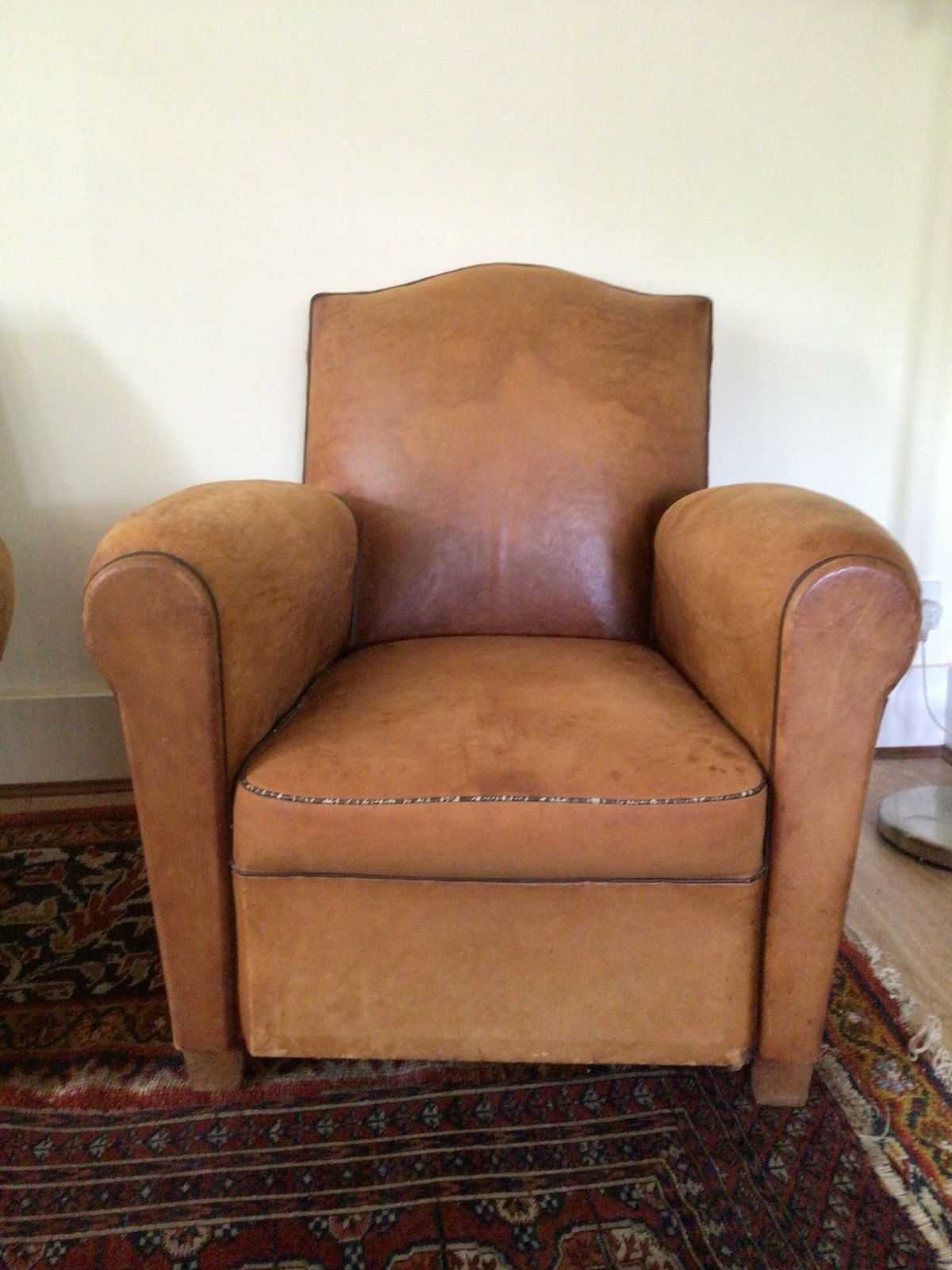 Pair Of Art Deco Leather Club Armchairs photo vinterior