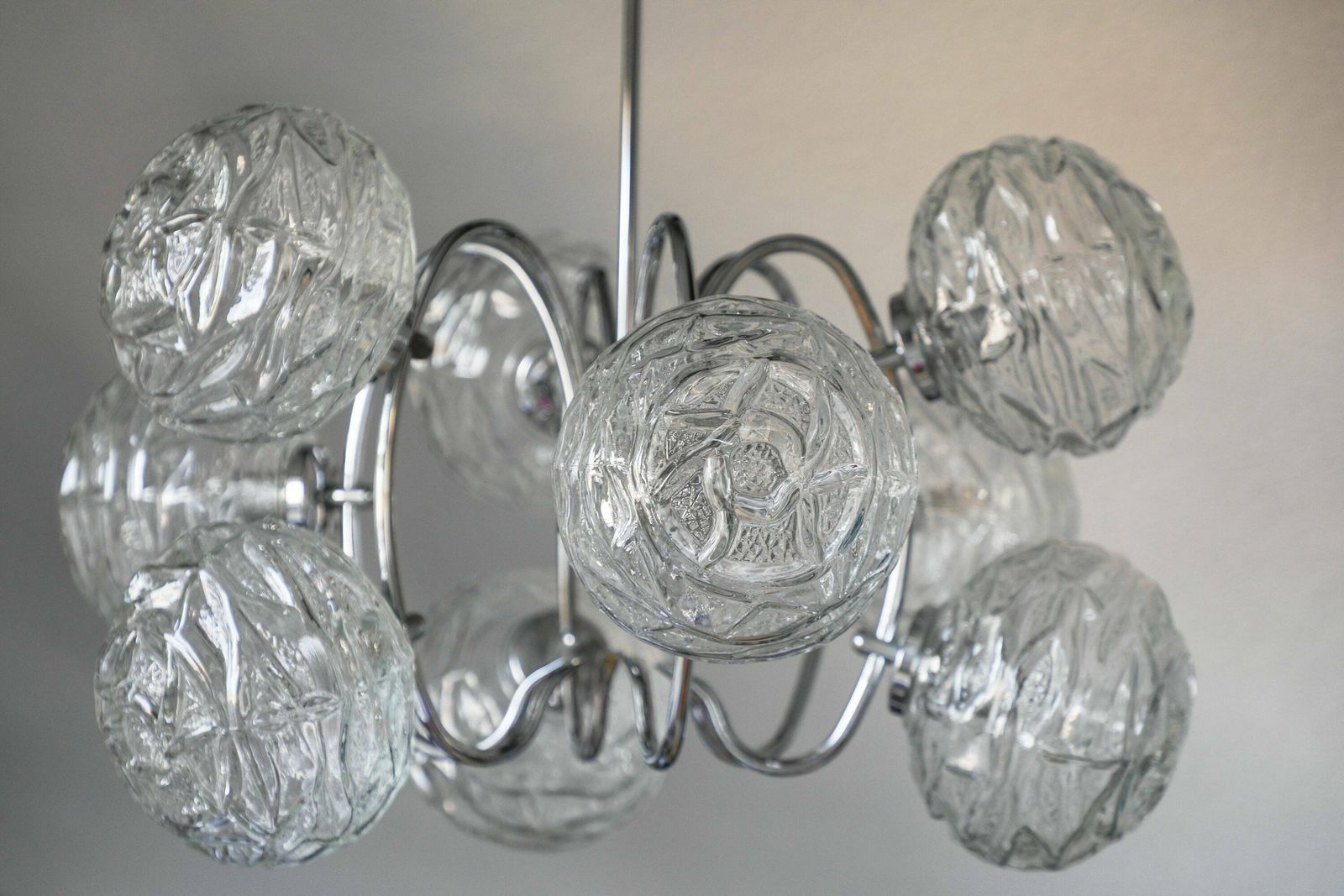 Vintage Mid Century Chrome Sputnik Chandelier By Honsel Leuchten photo buy