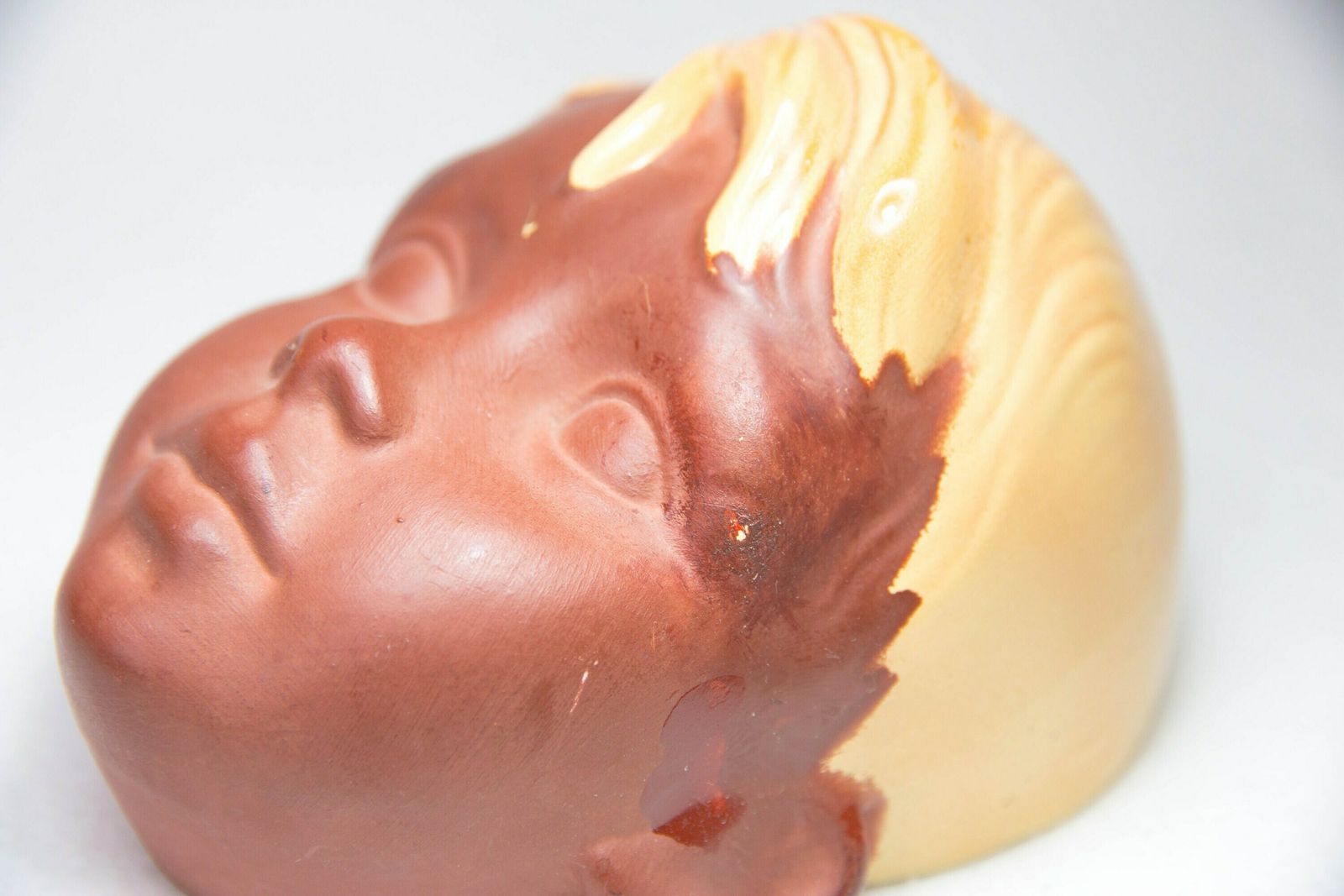 Rare Vintage Mid Century Ceramic Wall Mask By Cortendorf   Young Boy photo buy
