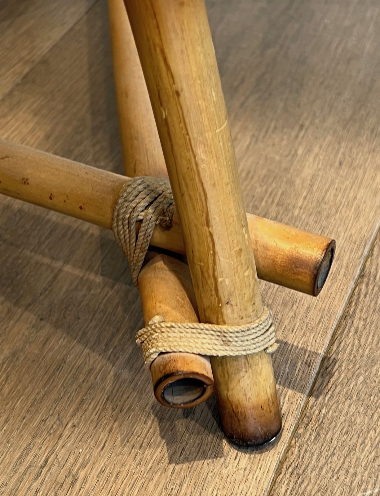 photo furniture Floor Lamp In Bamboo And Rope, 1970s