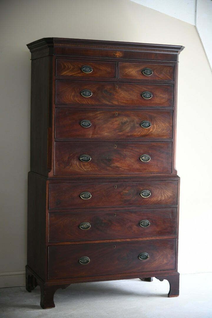 Georgian Mahogany Chest On Chest