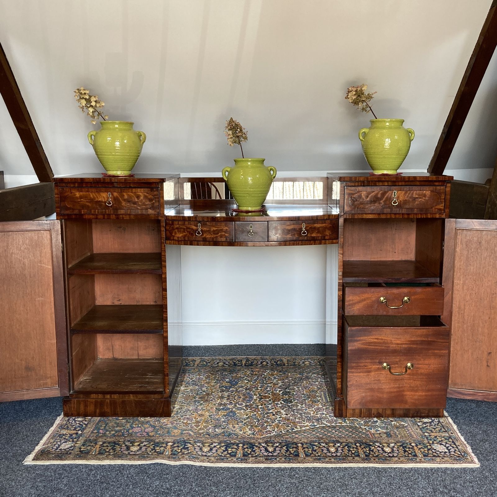 Late Georgian Mahogany Pedestal Sideboard, Circa 1810 photo for sale