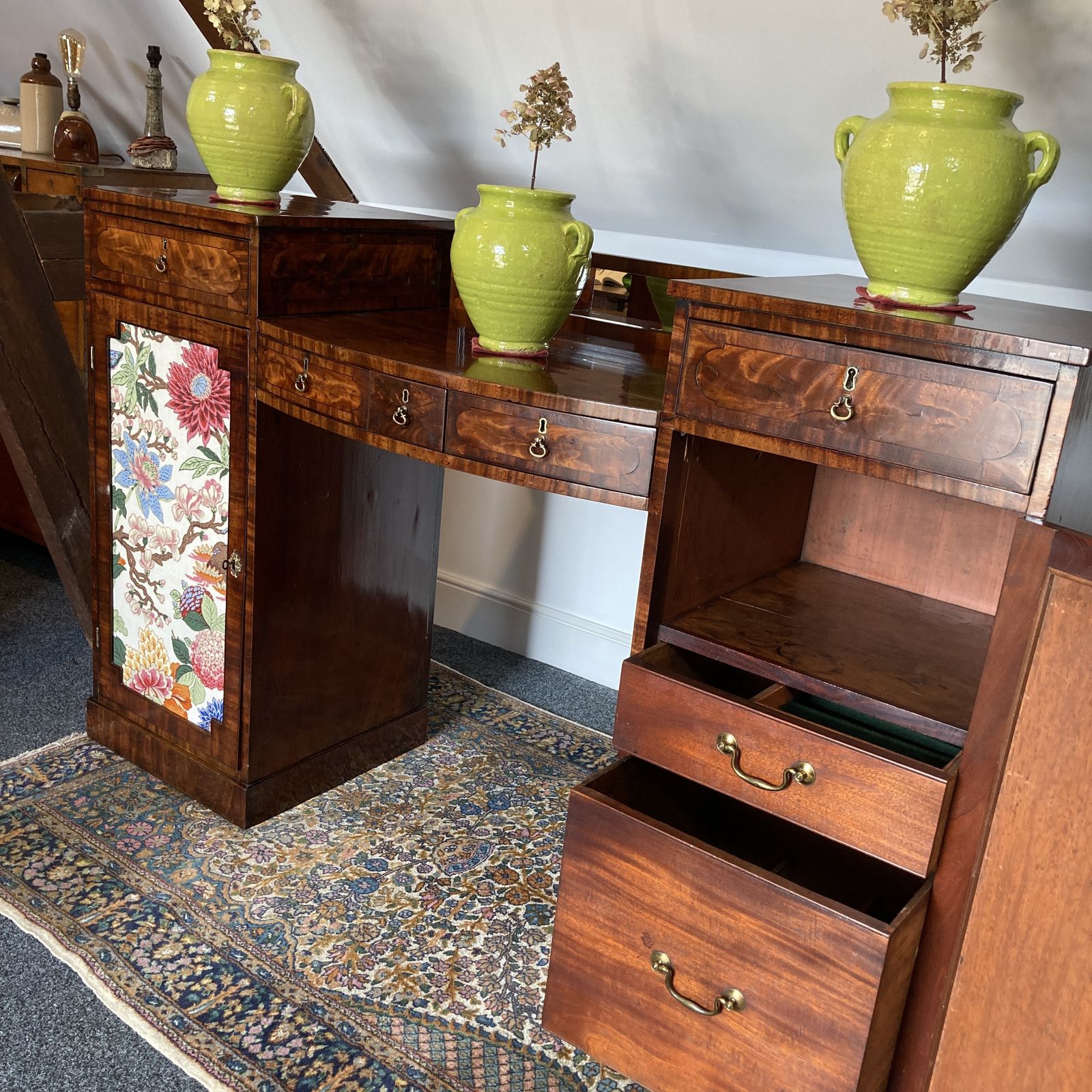 Late Georgian Mahogany Pedestal Sideboard, Circa 1810 photo Furniture