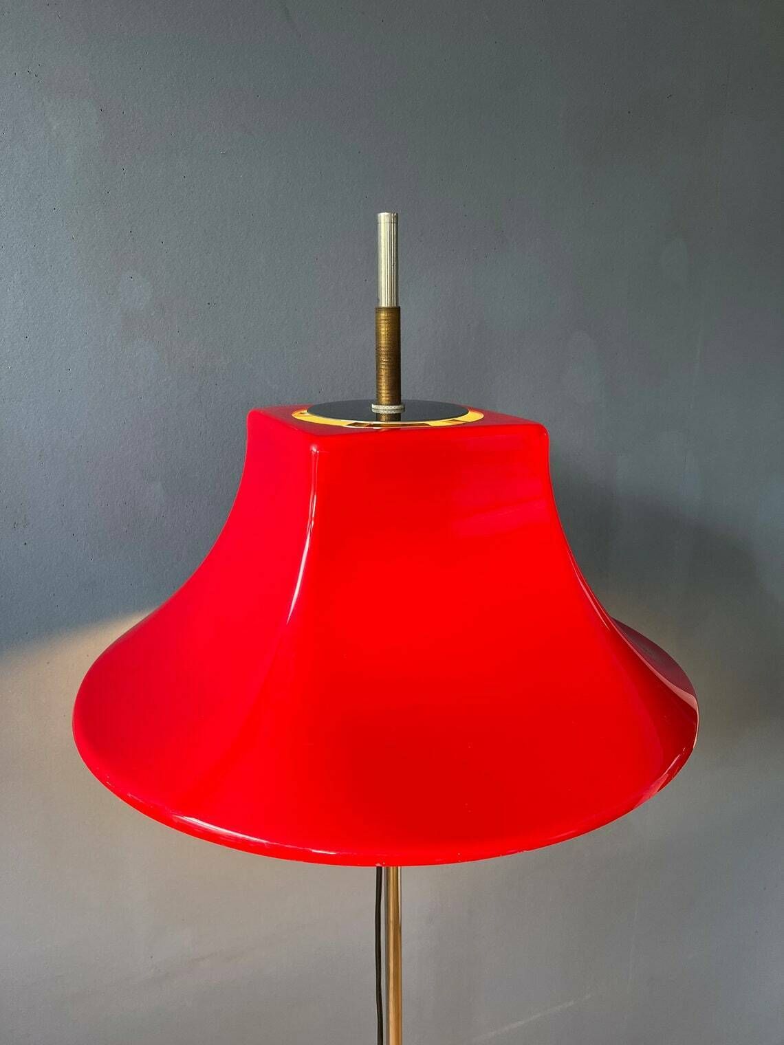 Red Willem Hagoort Space Age Floor Lamp   Mid Century Acrylic Glass Lamp photo 949.0