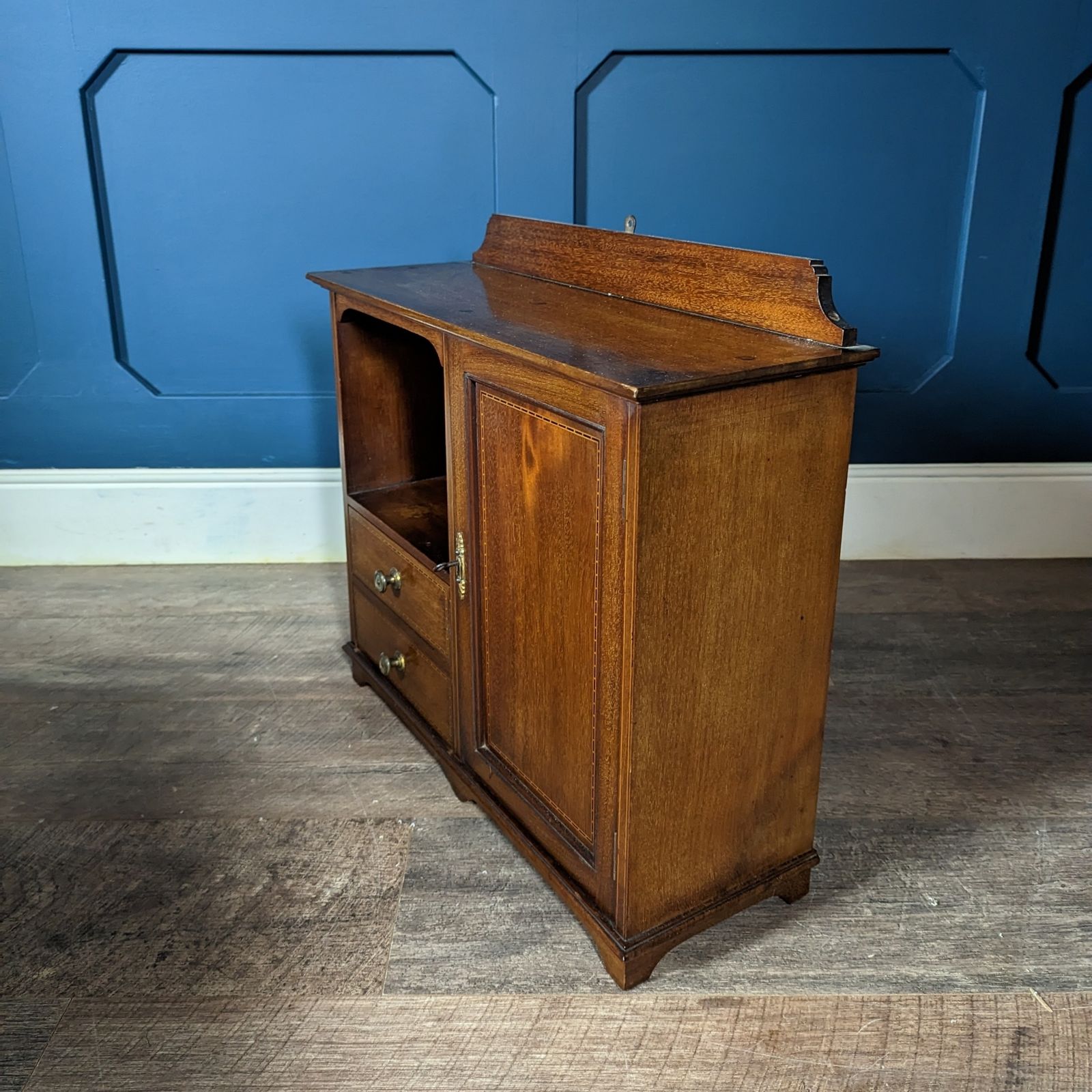 Late 19th Century Inlayed Satinwood "Smokers" Cupboard photo for sale