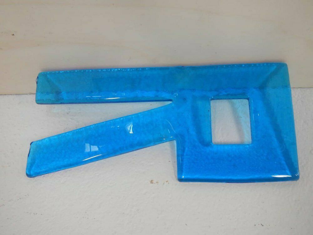 Letter R In Glass, 80s, 1980s, Vintage photo vinterior
