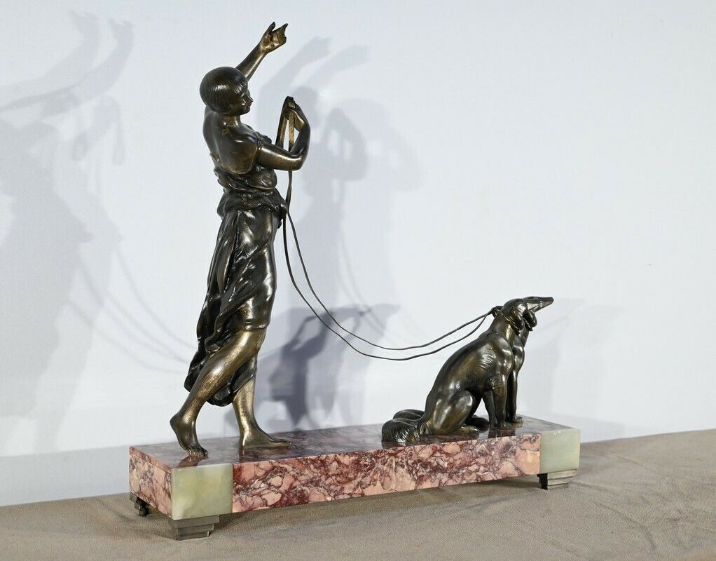 Spelter And Marble Sculpture, Art Deco – Early 20th Century photo furniture