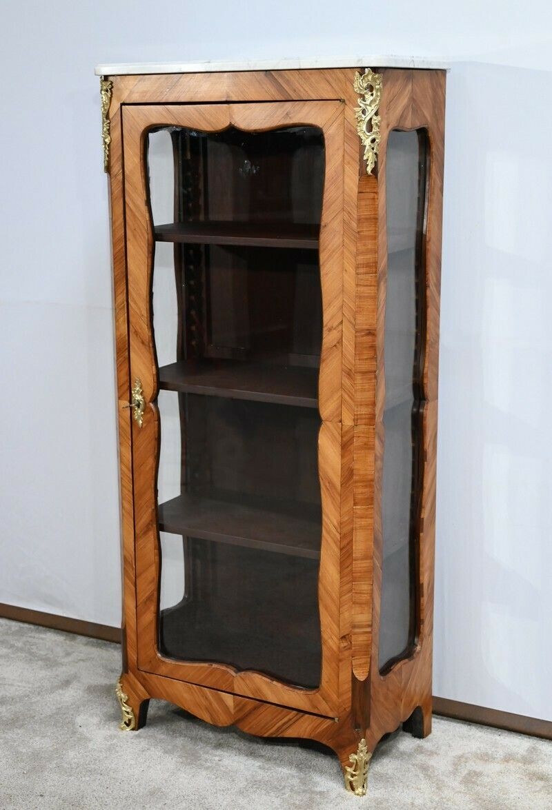 Small Showcase In Rosewood, Louis XV Style   Late 19th Century photo for sale