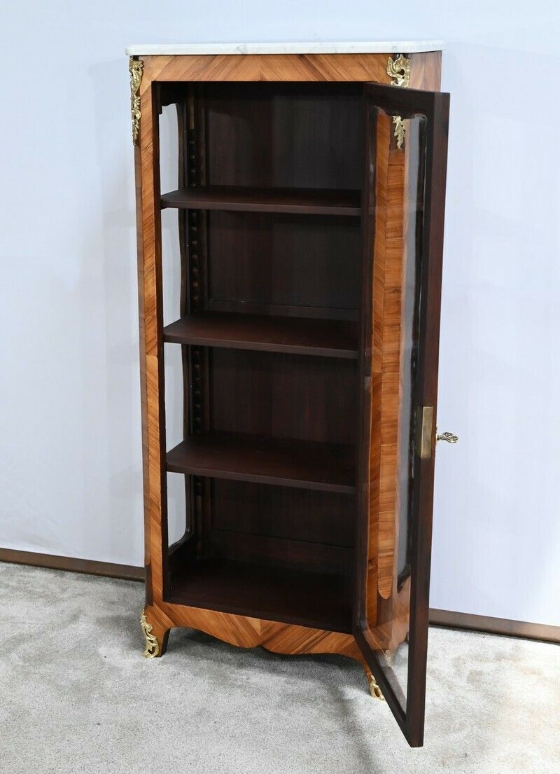 Small Showcase In Rosewood, Louis XV Style   Late 19th Century photo Furniture
