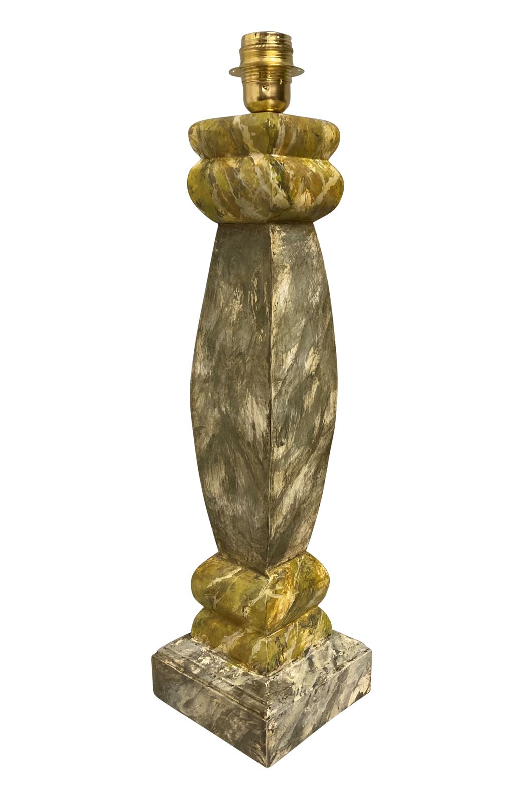 A Pair Of Italian Faux Marble Balustrade Lamps photo 1416.0
