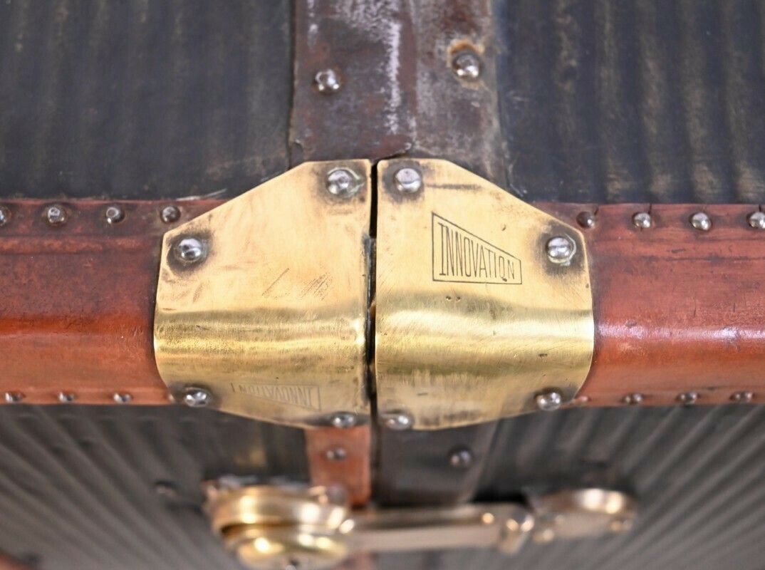 Furniture Secretaire Trunk, Mahogany Interior, Stamped Innovation – 1900 photo