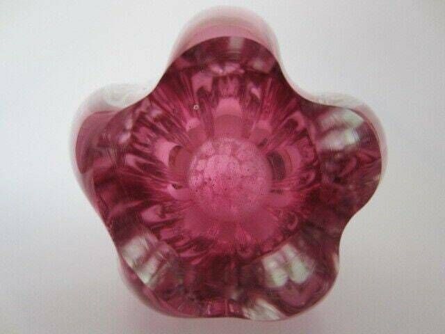 Decorative Czech Sommerso Pink Chribska Art Glass Tulip Bud Vase photo buy