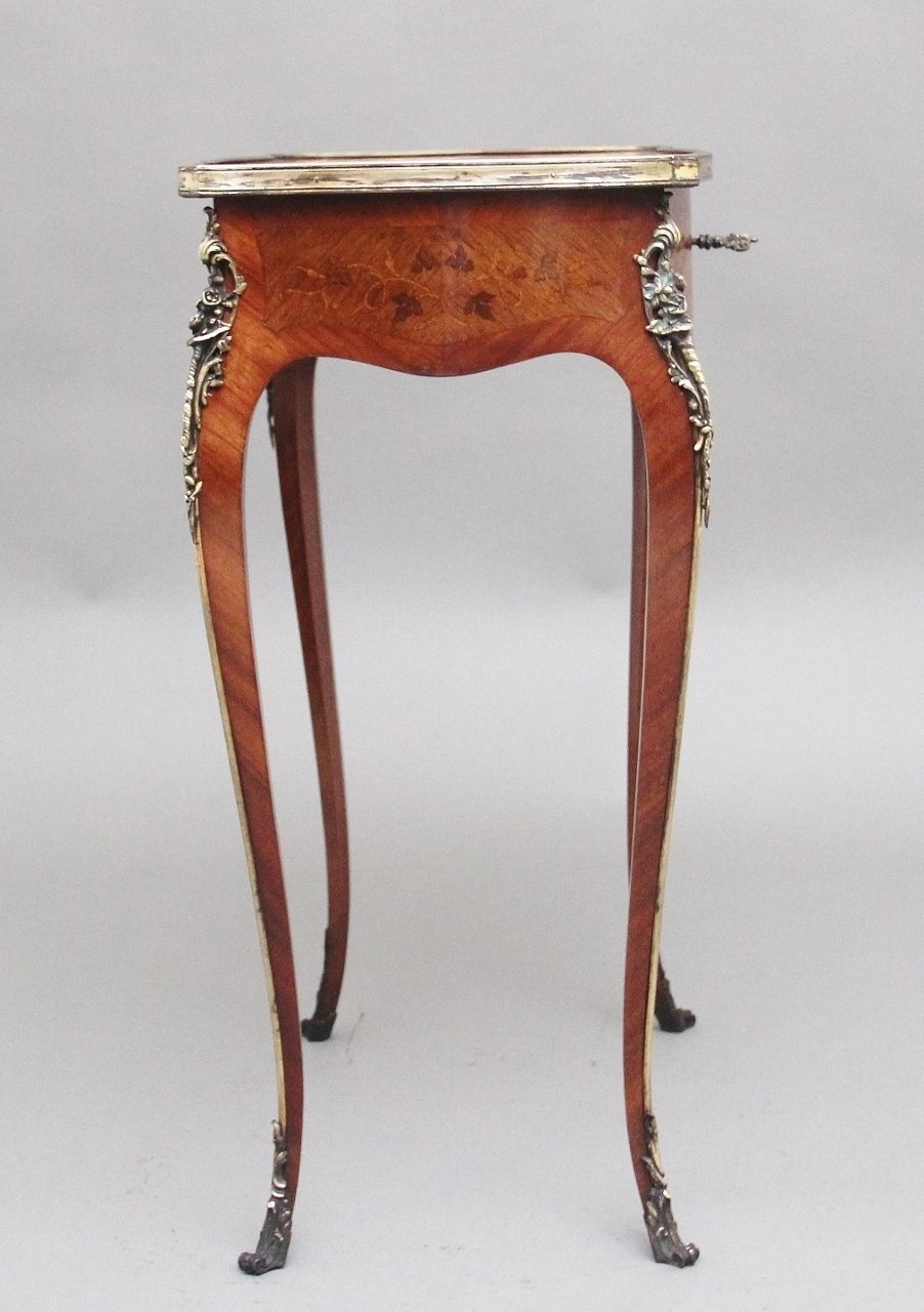 A Freestanding 19th Century French Kingwood And Marquetry Side Table photo 2250.0
