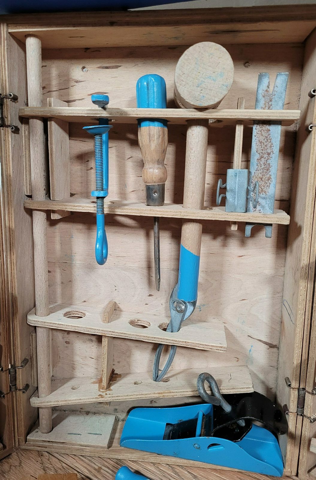 Vintage Mid Century Child's Tool Box And Wooden Yacht Kit / Diy Toy / Project Kit photo 105.0