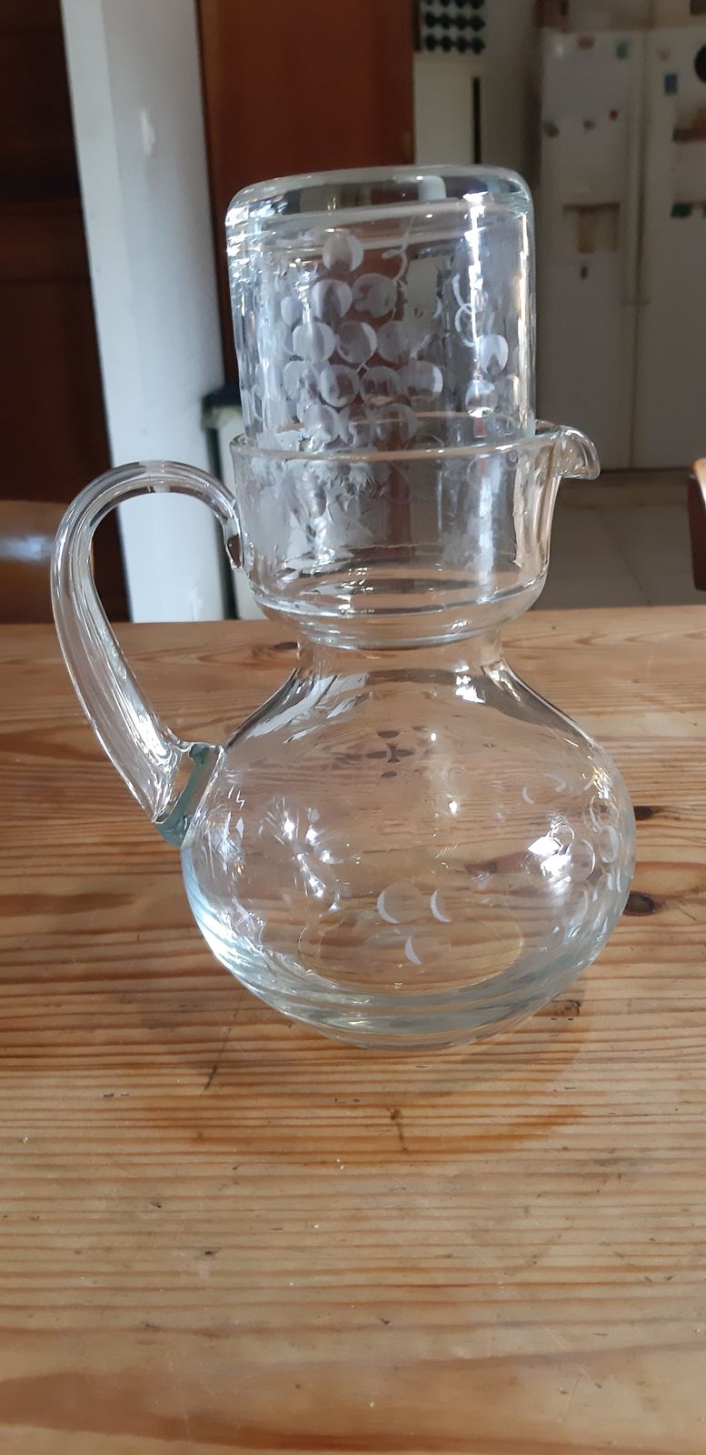 Decanter And Night Glass In Crystal