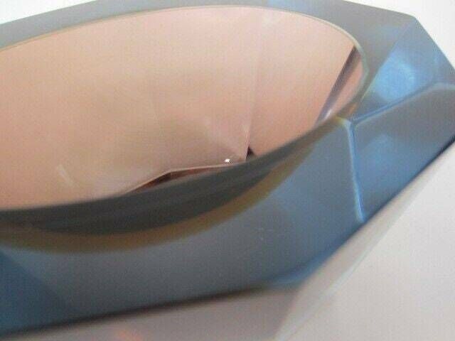 Murano Italian Glass Sommerso Faceted Sculptural Bowl By Flavio Poli 50/60s Rare photo vinterior