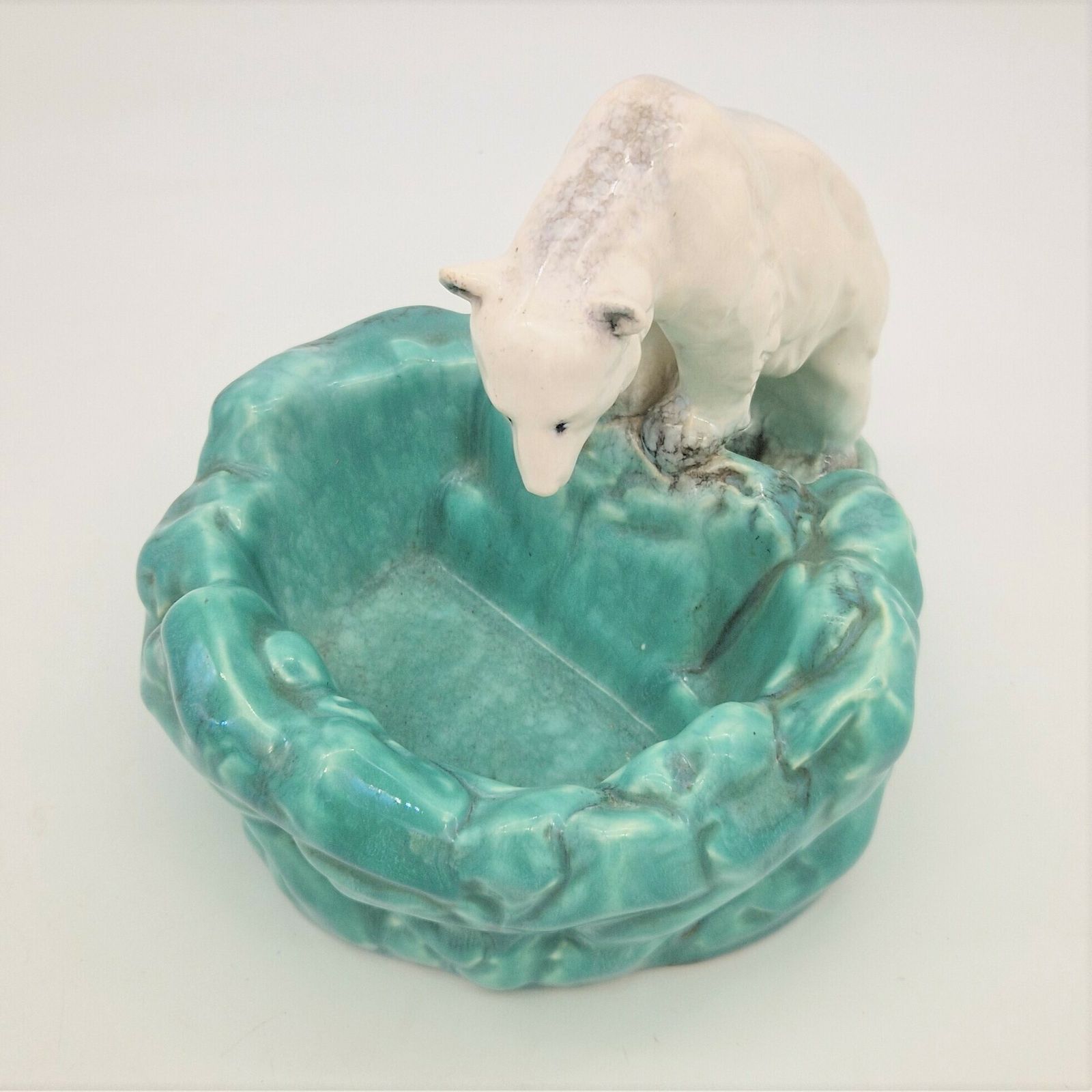 Art Deco Ceramic Bowl With Polar Bear By Ditmar Urbach. 1930   1935 photo buy