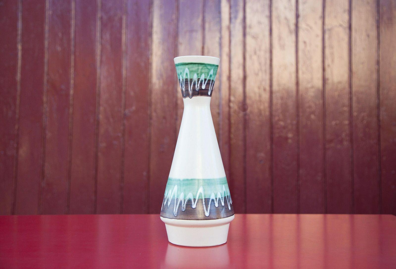 Vase West Germany 272/35, German Ceramic Vase With Handle, Flower Pot, Pottery, Kitchen Decoration, Home Decor, photo vintage