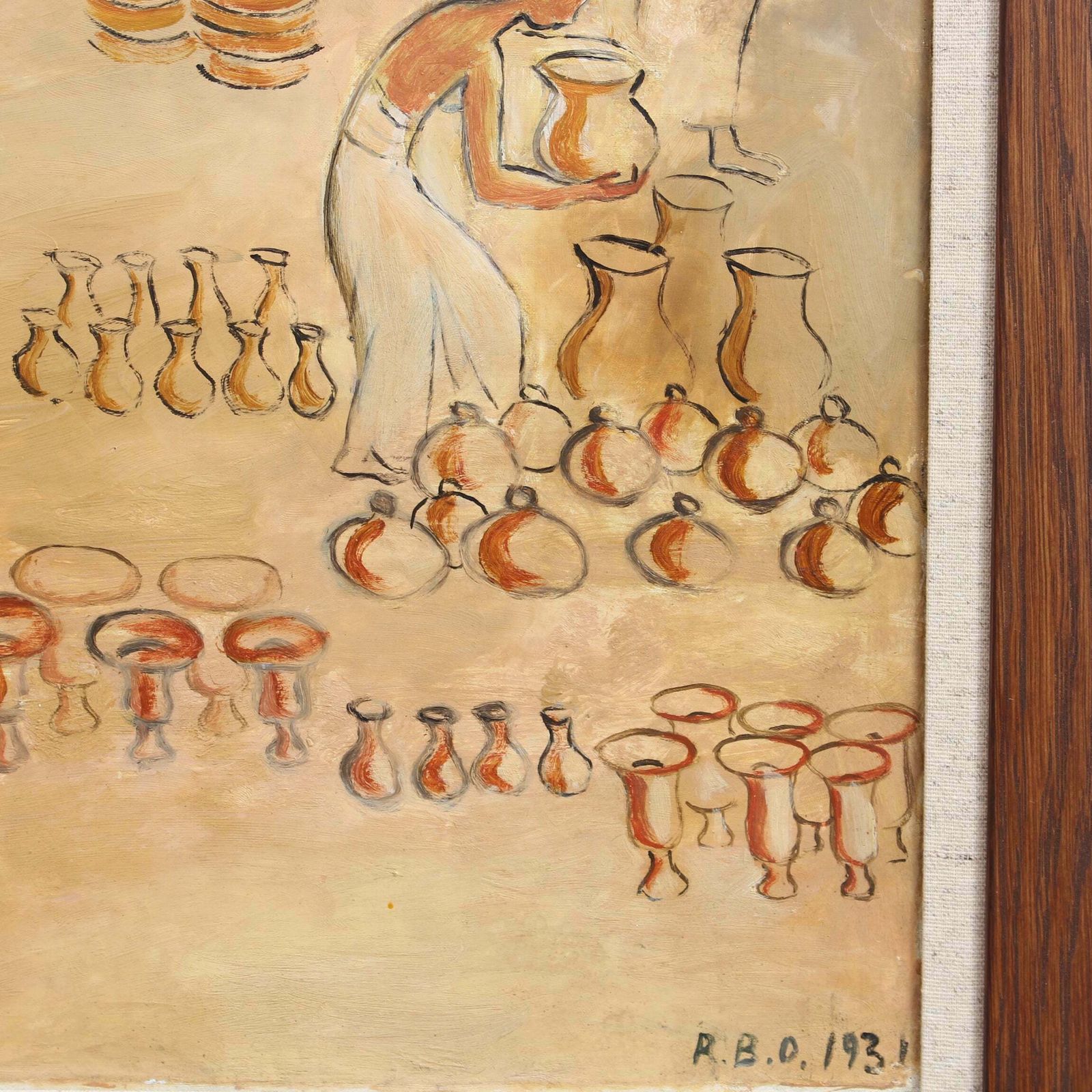 photo vintage Balinese Pottery Market' By Régine Van Den Broek D'obrenan (1931)