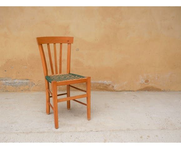 Cane Country Chair In Wood And Rattan photo for sale