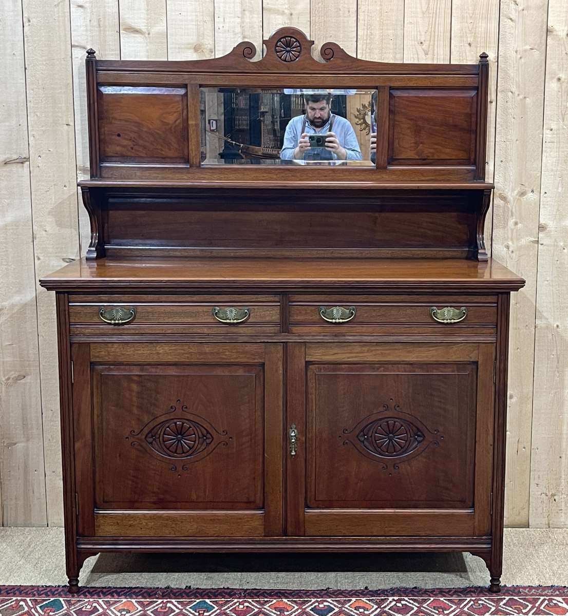 Early 20th Century English Art Nouveau Mahogany Sideboard