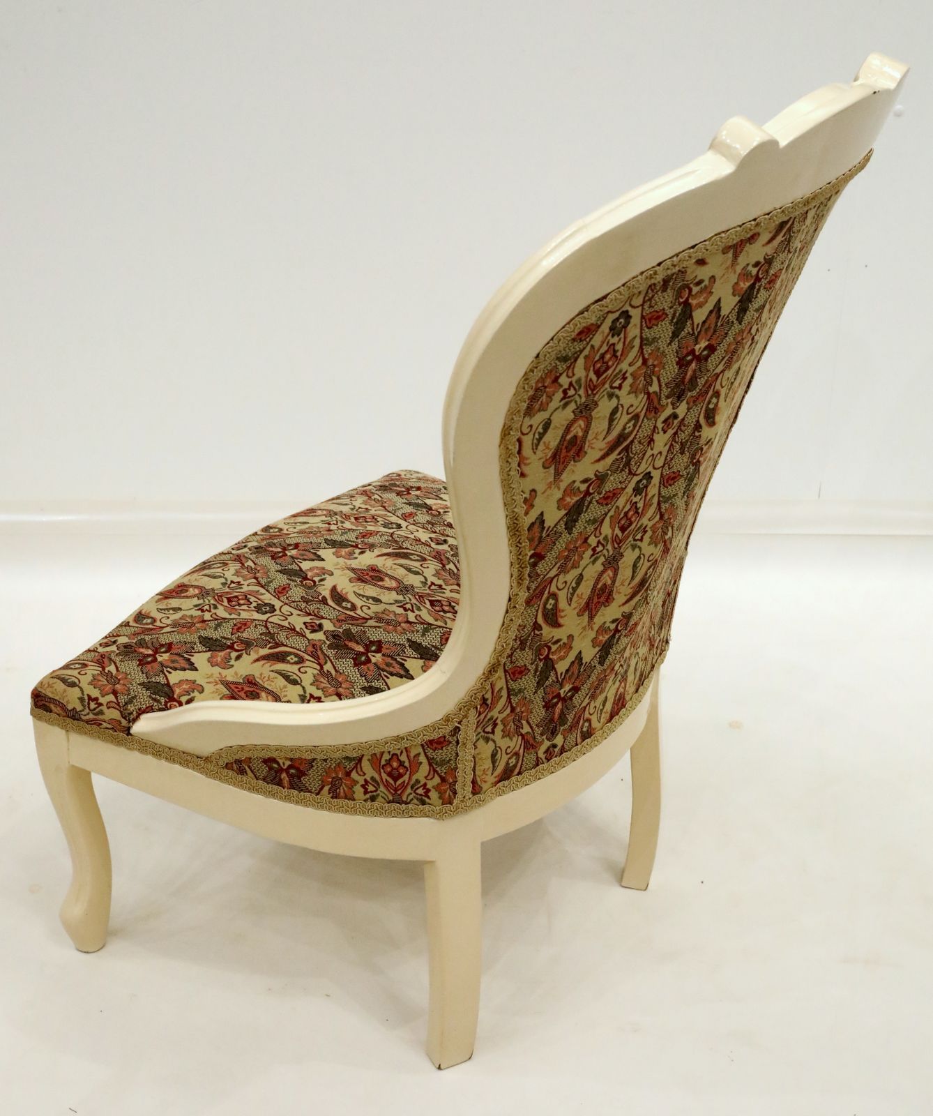 French Style Spoon Back Easy/Bedroom Chair Cream Frame Free Uk Delivery photo buy