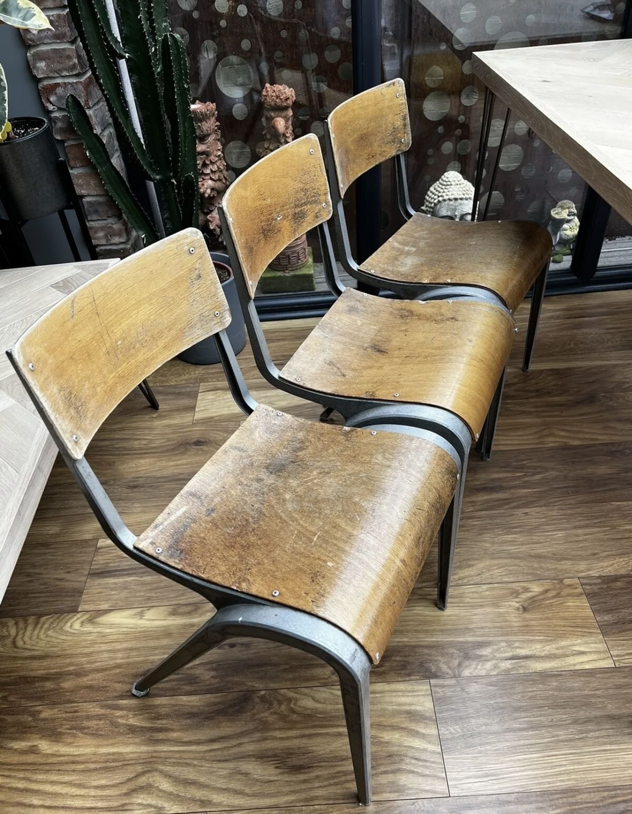 1950’s James Leonard Esavian Esa Stacking Dining Chairs – Set Of Six photo furniture