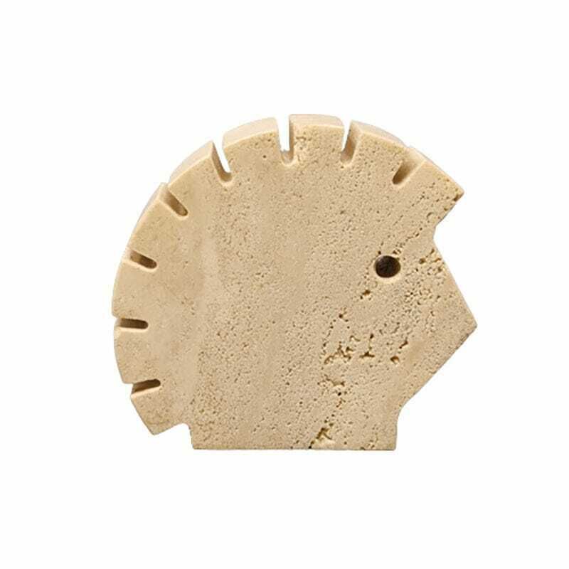 1970s Original Big Travertine Hedgehog Sculpture By Enzo Mari For F.Lli Mannelli