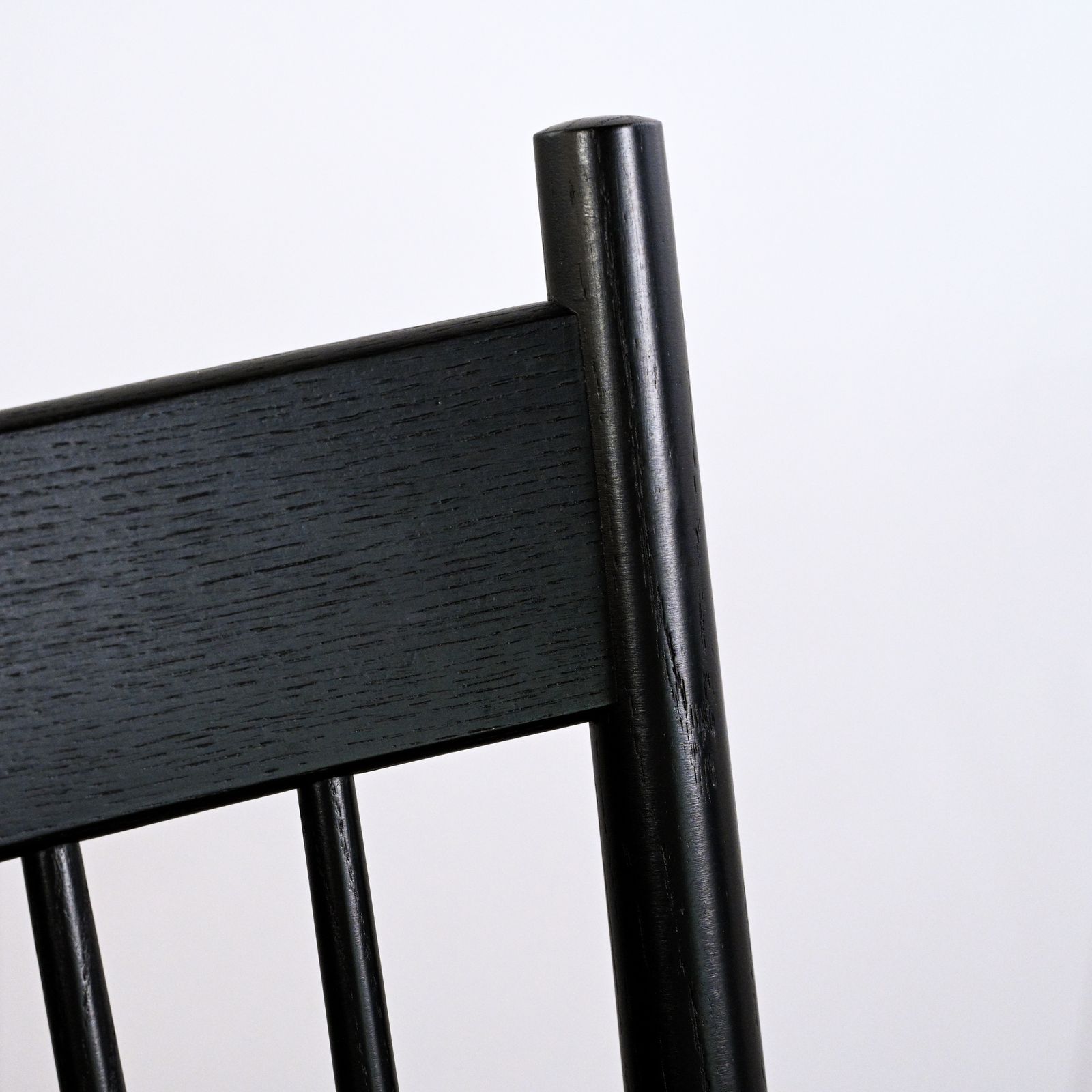photo for sale J16 Rocking Chair In Black Lacquered Oak And Natural Paper Yarn