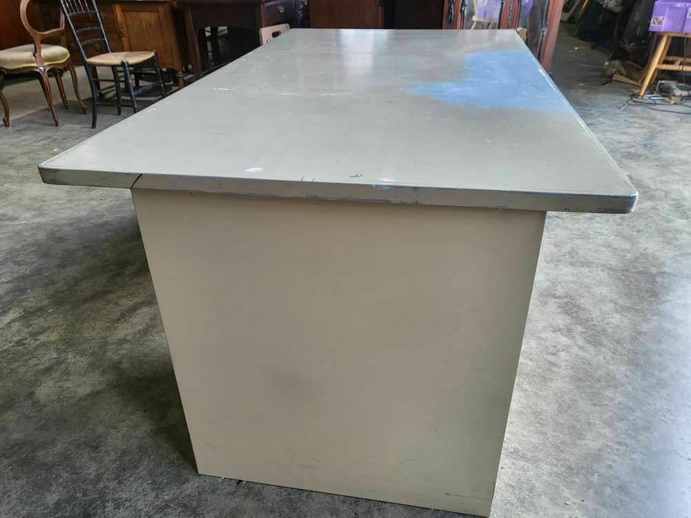 photo furniture Vintage Retro Industrial Metal Pedestal Desk 6 Drawers Partners Office Home